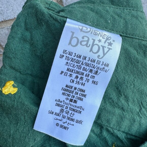 Disney Baby Long Sleeve Button Down Collared Shirt Boy's Size 3-6M. - Picture 3 of 6